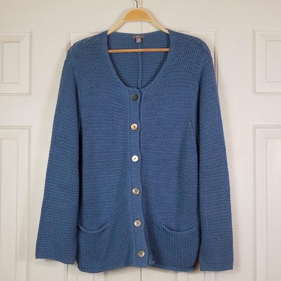 J. Jill Sweaters - J. Jill Loose Knit Button Down Cardigan Sweater